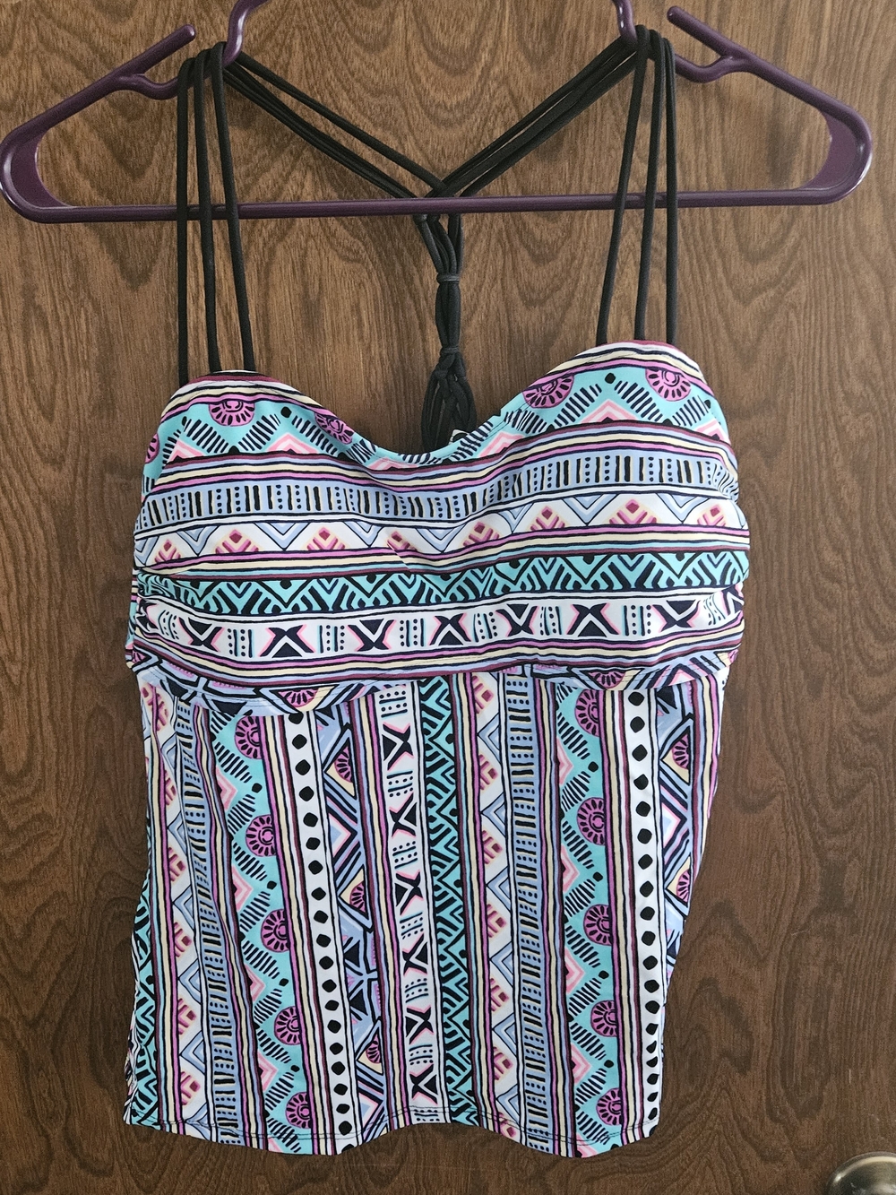 Womens Multicolor Tankini